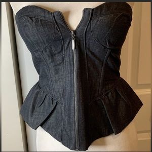 Forever 21 Black/Grey Bustier